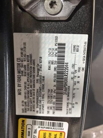 2020 Ford Fusion SE FWD