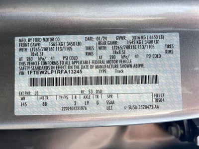 2024 Ford F-150 STX 4WD SuperCrew 5.5' Box
