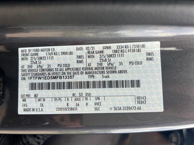 2021 Ford F-150 Limited 4WD SuperCrew 5.5' Box