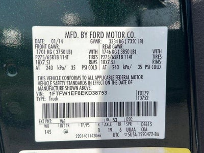 2014 Ford F-150 4WD SuperCrew 5-1/2 Ft Box XLT