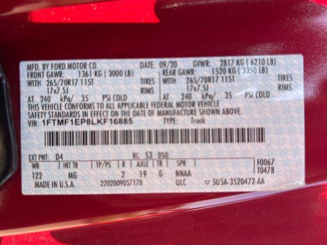 2020 Ford F-150 XLT 4WD Reg Cab 6.5' Box