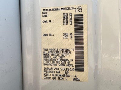 2023 Nissan Maxima Platinum CVT
