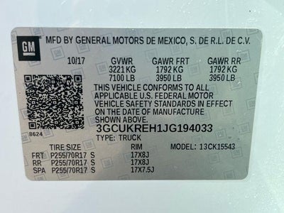 2018 Chevrolet Silverado 1500 Crew Cab Short Box 4-Wheel Drive LT