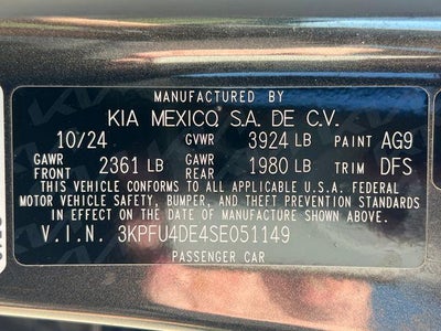2025 Kia K4 EX FWD