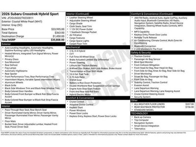 2026 Subaru CROSSTREK Sport Hybrid