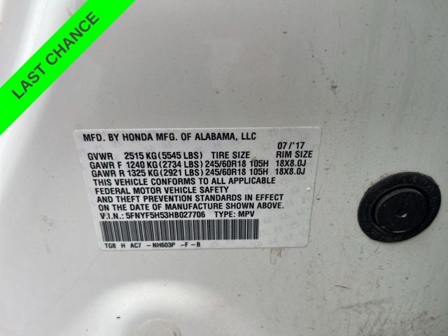 2017 Honda Pilot EX-L