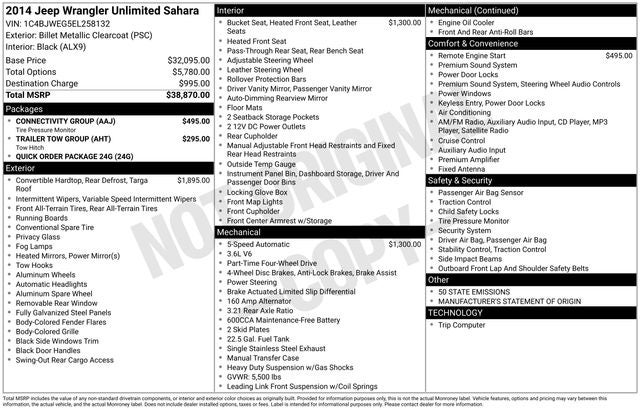 2014 Jeep Wrangler Unlimited Sahara