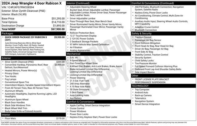 2024 Jeep Wrangler Rubicon X