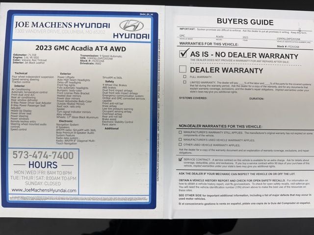 2023 GMC Acadia AT4 AWD