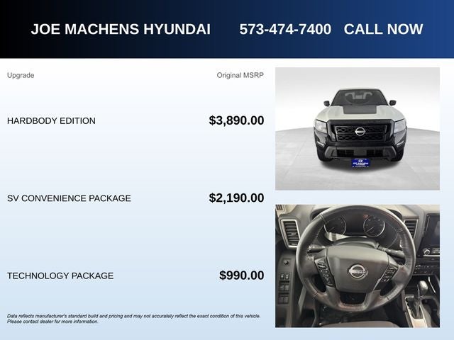 2024 Nissan Frontier SV 4WD Hardbody Edition