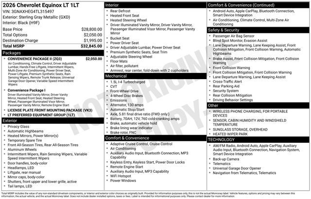 2026 Chevrolet Equinox LT FWD