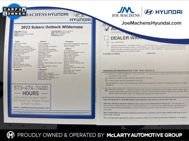 2022 Subaru Outback Wilderness