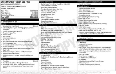 2026 Hyundai Tucson SEL Plus