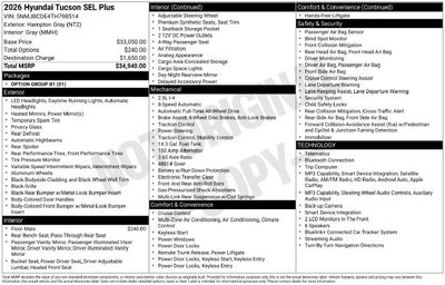 2026 Hyundai Tucson SEL Plus AWD