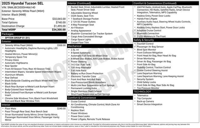 2025 Hyundai Tucson SEL AWD
