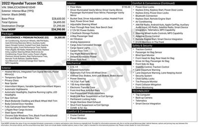 2022 Hyundai Tucson SEL AWD w/ Premium & Convenience Pkg