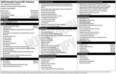2026 Hyundai Tucson SEL Premium AWD