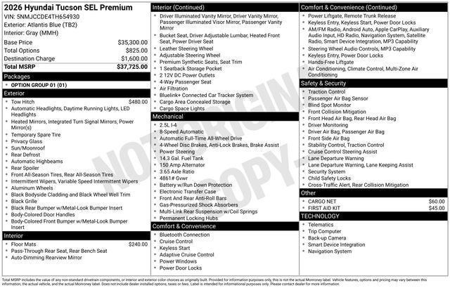 2026 Hyundai Tucson SEL Premium