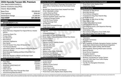 2026 Hyundai Tucson SEL Premium