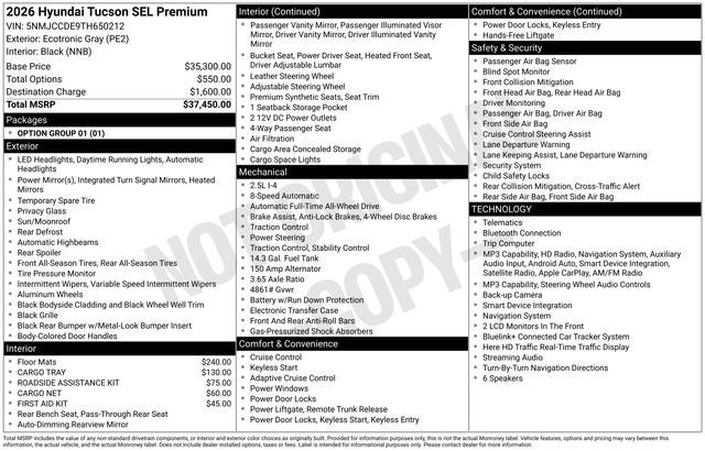 2026 Hyundai Tucson SEL Premium