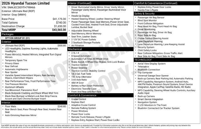 2026 Hyundai Tucson Limited