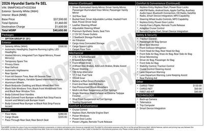 2026 Hyundai Santa Fe SEL