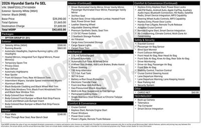 2026 Hyundai Santa Fe SEL AWD