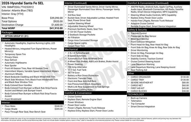 2026 Hyundai Santa Fe SEL