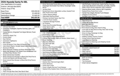 2026 Hyundai Santa Fe SEL AWD