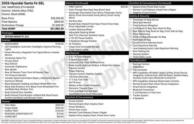 2026 Hyundai Santa Fe SEL