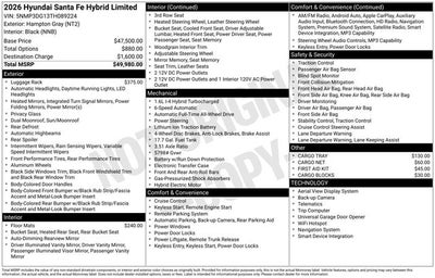 2026 Hyundai Santa Fe Hybrid Limited
