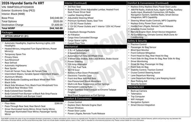 2026 Hyundai Santa Fe XRT AWD