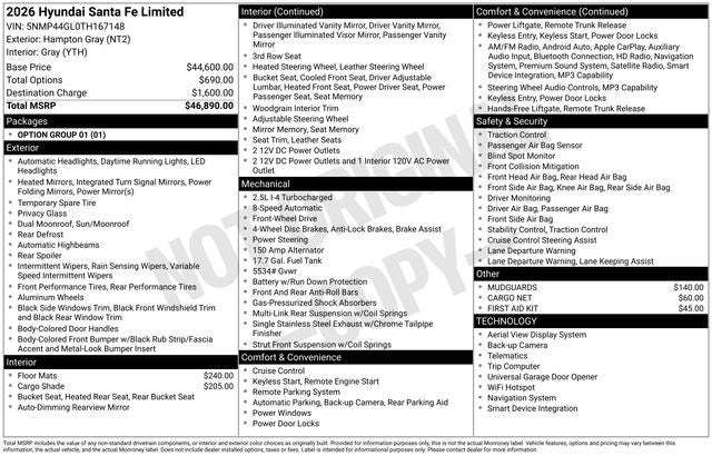 2026 Hyundai Santa Fe Limited