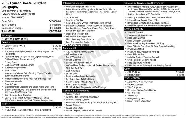 2025 Hyundai Santa Fe Hybrid Calligraphy FWD