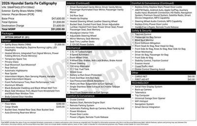 2026 Hyundai Santa Fe Calligraphy