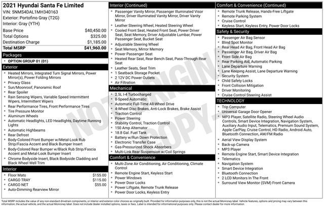 2021 Hyundai Santa Fe Limited AWD