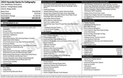 2023 Hyundai Santa Fe Calligraphy AWD