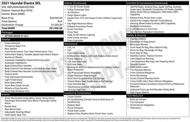 2021 Hyundai Elantra SEL