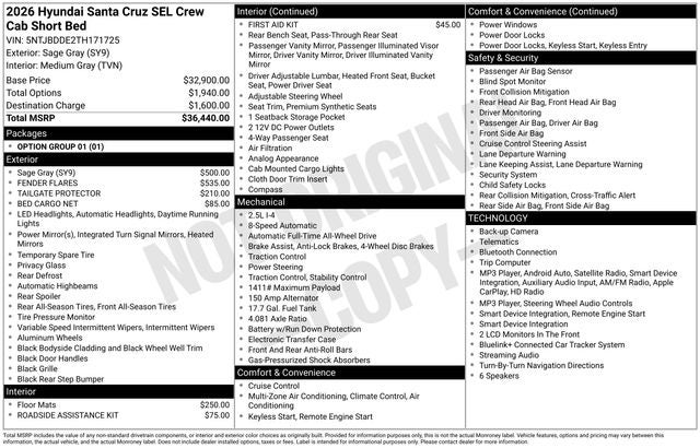 2026 Hyundai Santa Cruz SEL