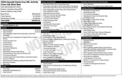 2026 Hyundai Santa Cruz SEL AWD w/ Activity Pkg