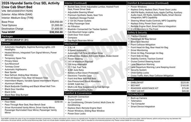2026 Hyundai Santa Cruz SEL AWD w/ Activity Pkg