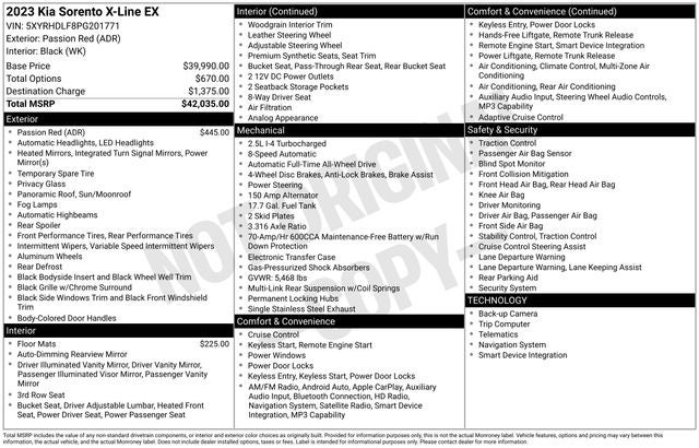 2023 Kia Sorento X-Line EX AWD