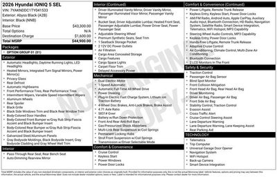 2026 Hyundai IONIQ 5 SEL AWD 19" WHEELS