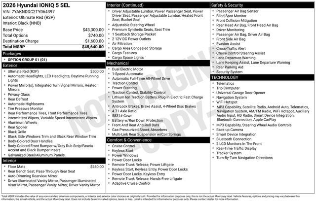 2026 Hyundai IONIQ 5 SEL AWD