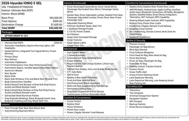 2026 Hyundai Ioniq5 SEL AWD