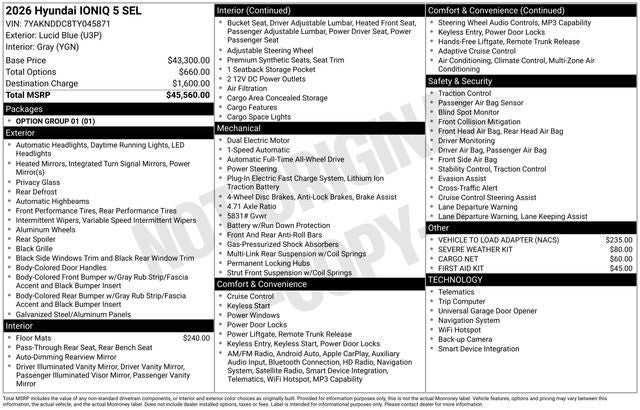 2026 Hyundai IONIQ 5 SEL AWD