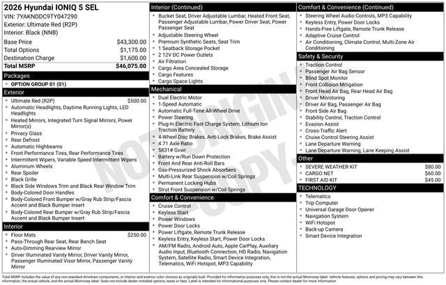 2026 Hyundai IONIQ 5 SEL AWD