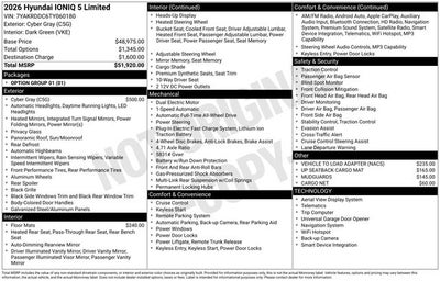 2026 Hyundai IONIQ 5 Limited AWD