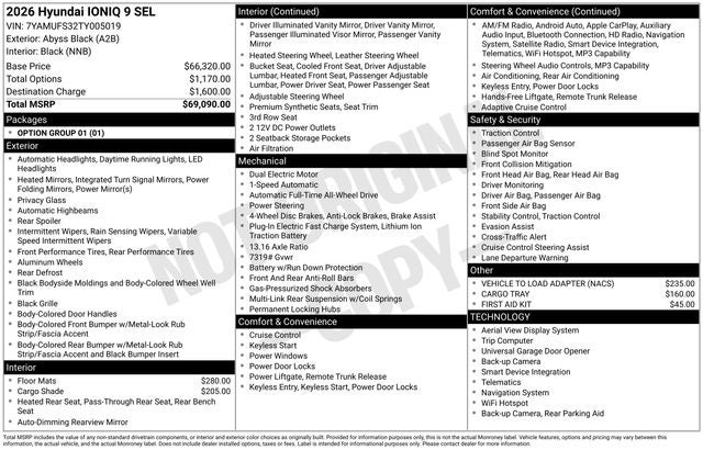 2026 Hyundai IONIQ 9 SEL AWD
