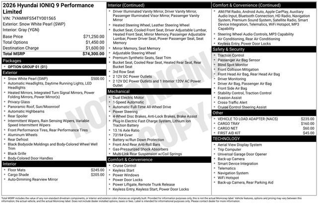 2026 Hyundai IONIQ 9 Performance Limited